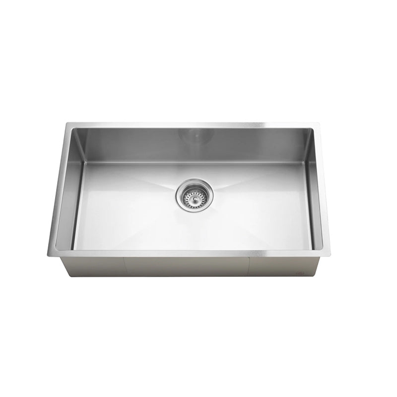 BRUSHED NICKEL KITCHEN SINK - SINGLE BOWL 760 X 440