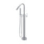 POLISHED CHROME ROUND FREESTANDING BATH SPOUT AND HAND SHOWER