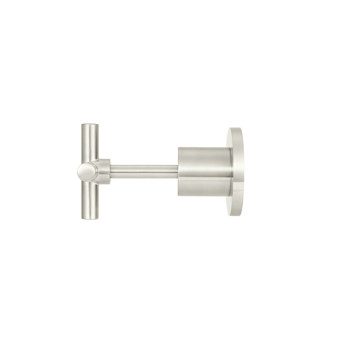 BRUSHED NICKEL ROUND CROSS HANDLE JUMPER VALVE WALL TOP ASSEMBLIES