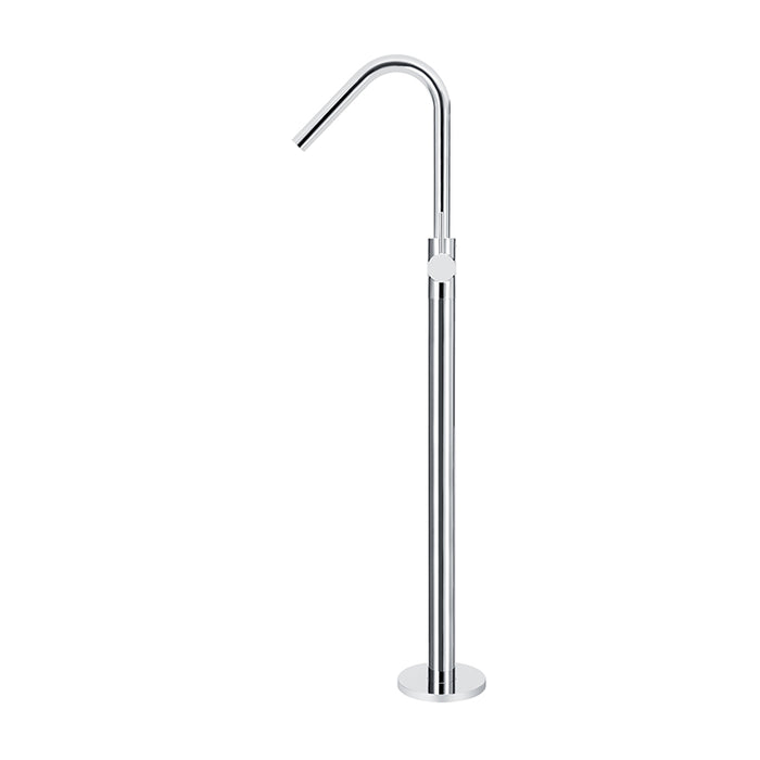 POLISHED CHROME ROUND FREESTANDING BATH SPOUT AND HAND SHOWER