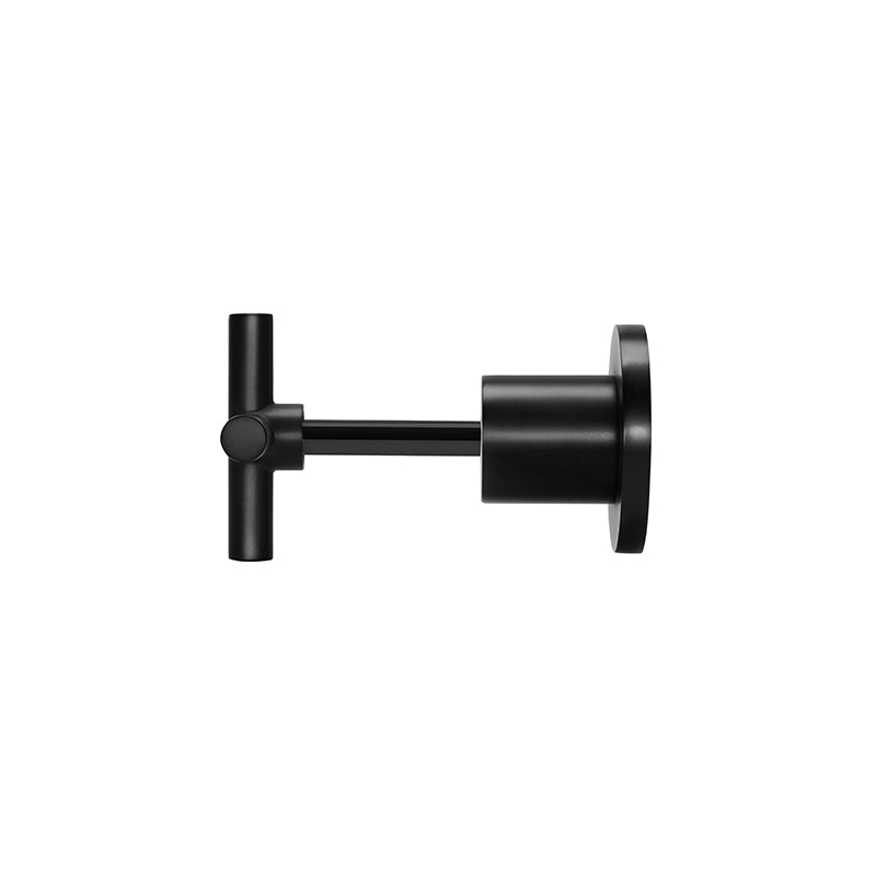 MATTE BLACK ROUND CROSS HANDLE JUMPER VALVE WALL TOP ASSEMBLIES