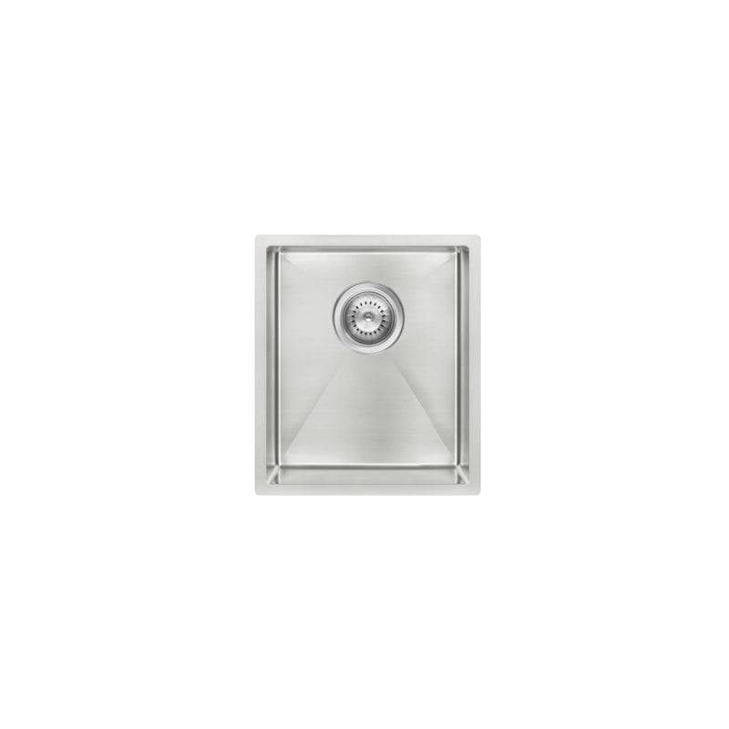 BRUSHED NICKEL KITCHEN SINK - SINGLE BOWL 380 X 440
