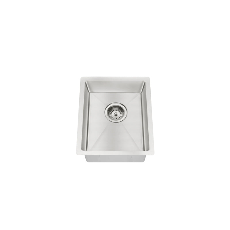 BRUSHED NICKEL KITCHEN SINK - SINGLE BOWL 380 X 440