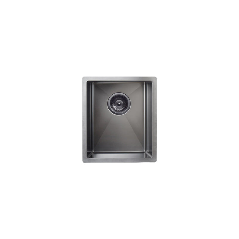 GUNMETAL BLACK KITCHEN SINK - SINGLE BOWL 380 X 440