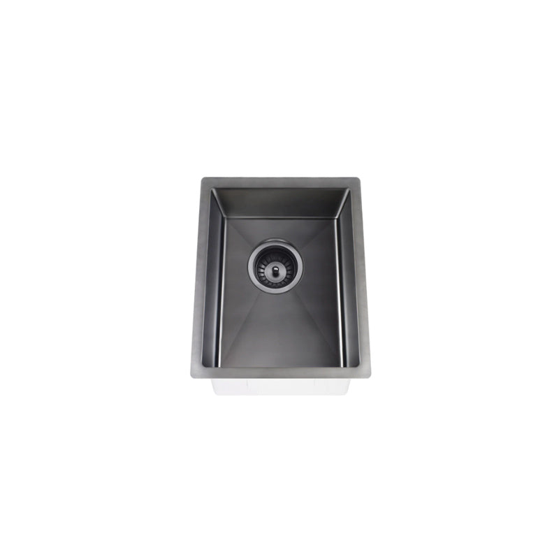 GUNMETAL BLACK KITCHEN SINK - SINGLE BOWL 380 X 440