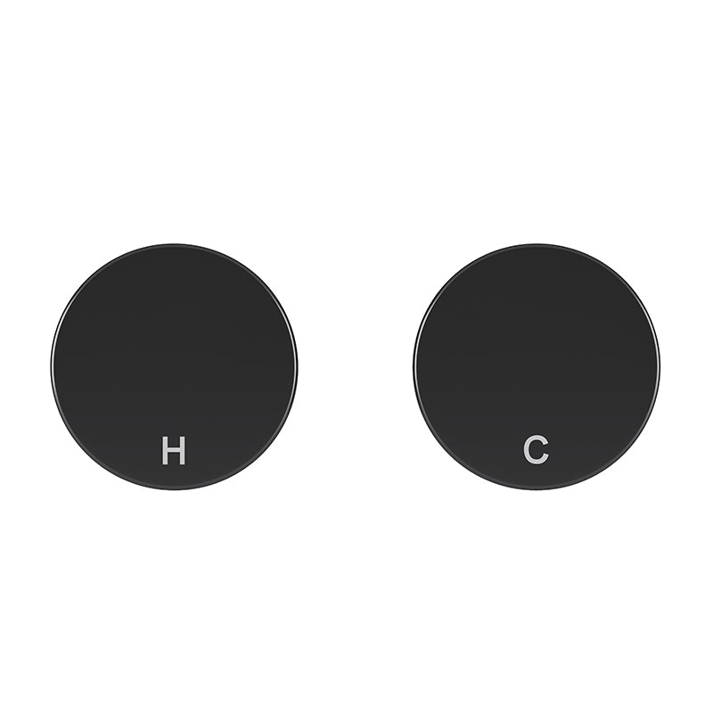 MATTE BLACK CIRCULAR WALL TAPS