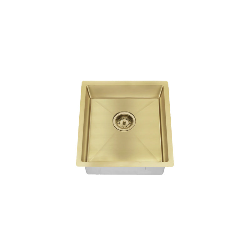 BRUSHED BRONZE GOLD KITCHEN SINK - SINGLE BOWL 450 X 450