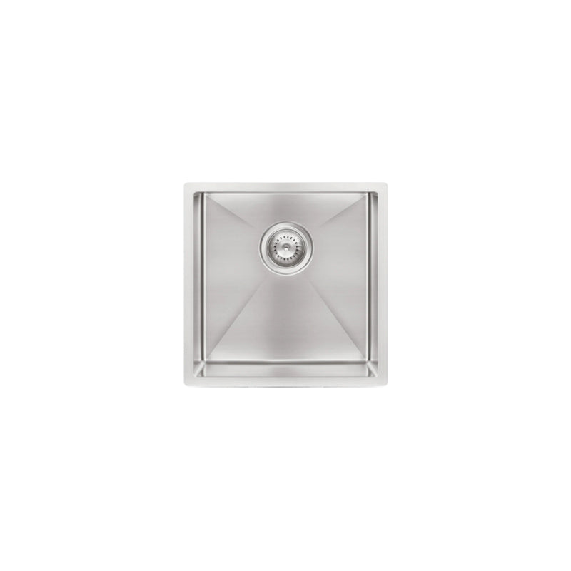 BRUSHED NICKEL KITCHEN SINK - SINGLE BOWL 450 X 450