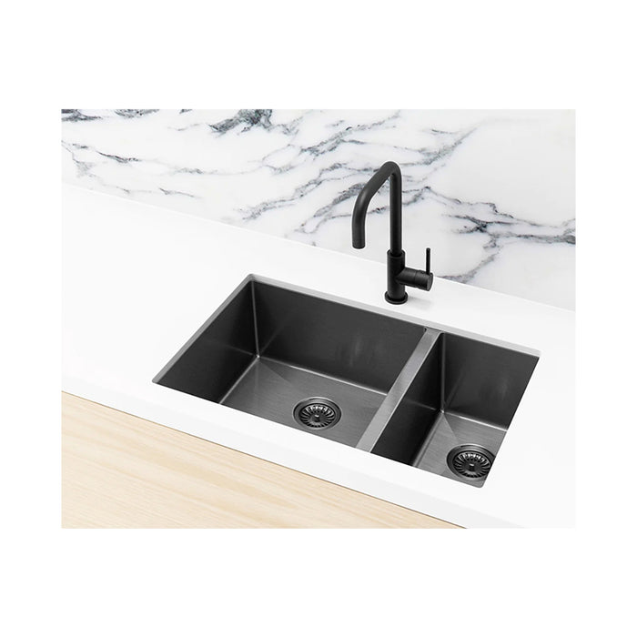 GUNMETAL BLACK  KITCHEN SINK - ONE AND HALF BOWL 670 X 440