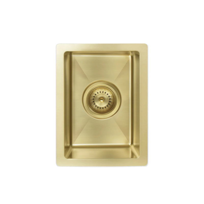 BRUSHED BRONZE GOLD BAR SINK - SINGLE BOWL 382 X 272