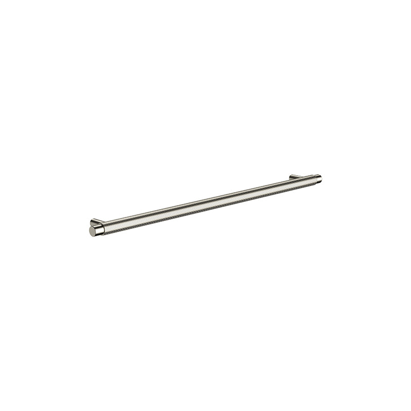 BRUSHED NICKEL ÖPPEN ROUND PULL 328MM CABINET HANDLE (LINEAR KNURLED)