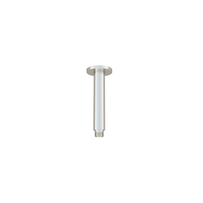 BRUSHED NICKEL ROUND CEILING SHOWER ARM 150MM