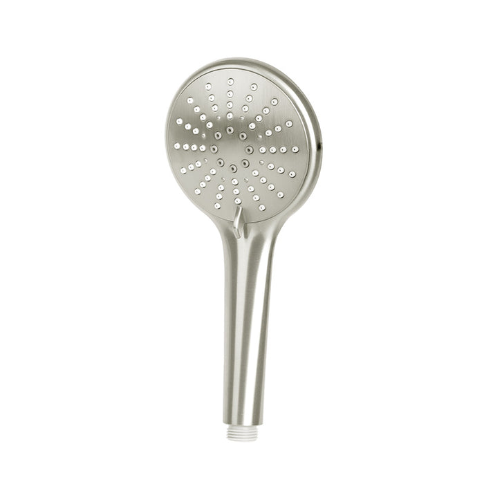 BRUSHED NICKEL ROUND HAND SHOWER WITH THREE FUNCTION