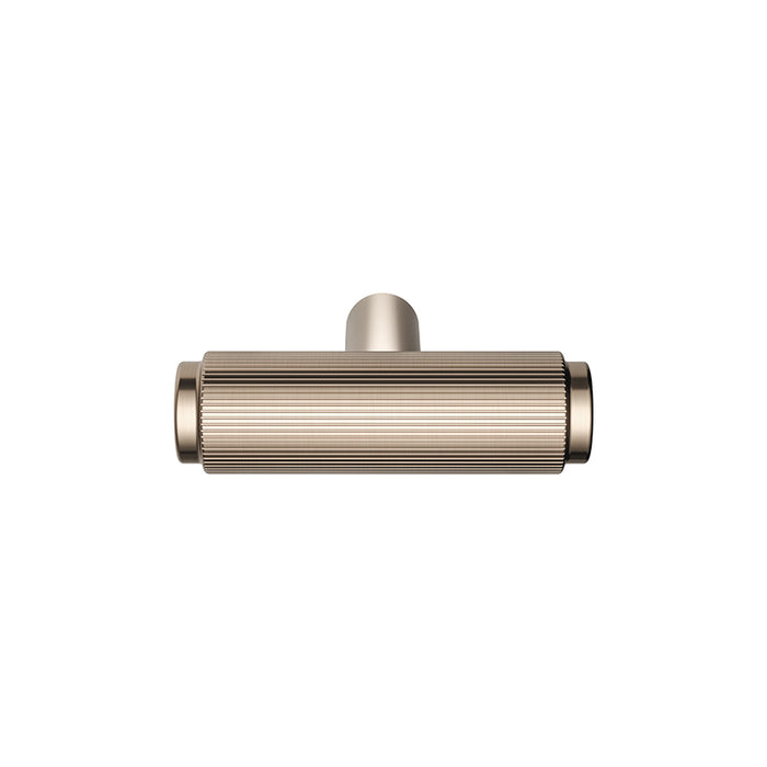 CHAMPAGNE ÖPPEN T-PULL CABINET HANDLE (LINEAR KNURLED)