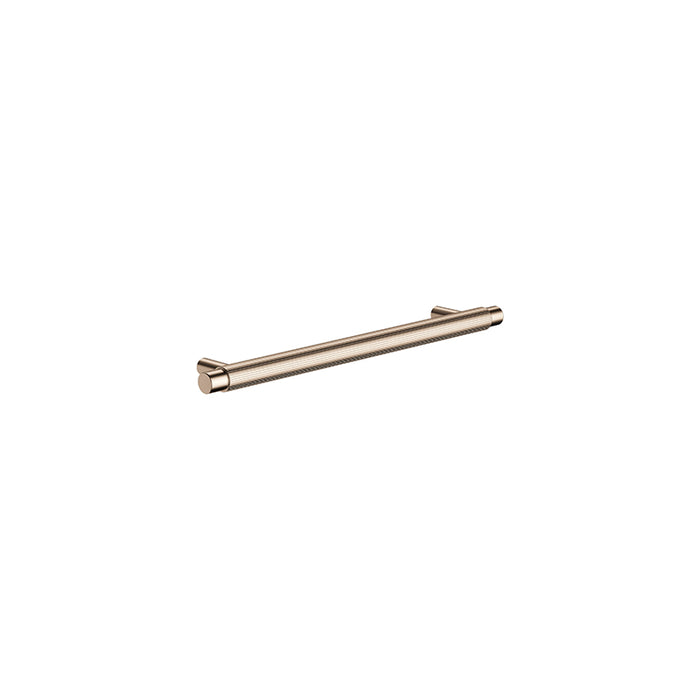 CHAMPAGNE ÖPPEN ROUND PULL 200MM CABINET HANDLE (LINEAR KNURLED)