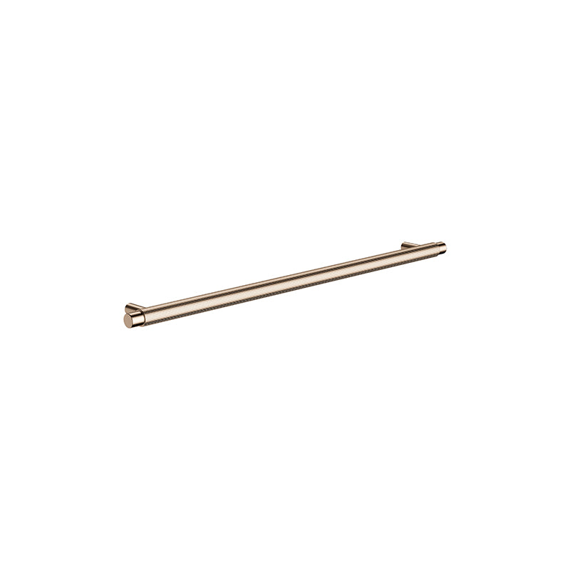 CHAMPAGNE ÖPPEN ROUND PULL 328MM CABINET HANDLE (LINEAR KNURLED)