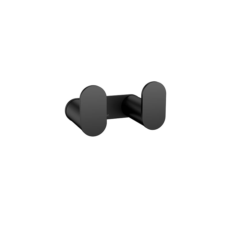 MATTE BLACK CURVAE DOUBLE ROBE HOOK