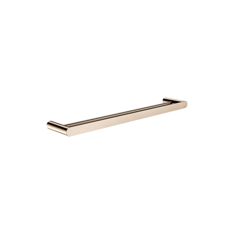 CHAMPAGNE CURVAE DOUBLE TOWEL RAIL 600MM
