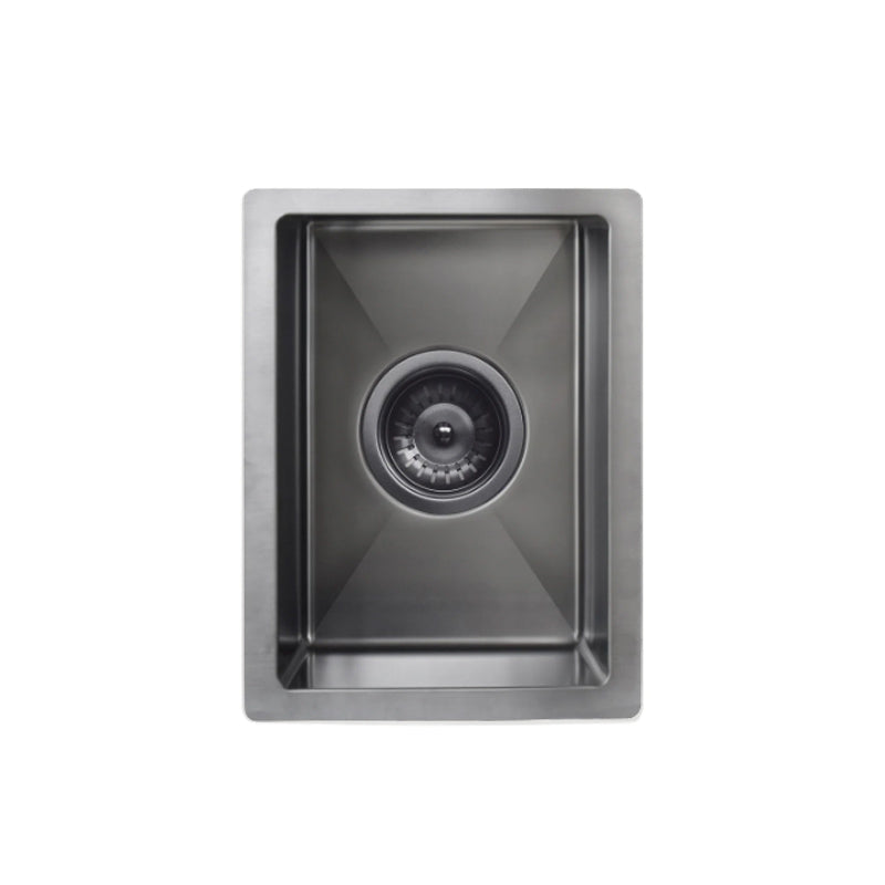 GUN METAL BAR SINK - SINGLE BOWL 382 X 272