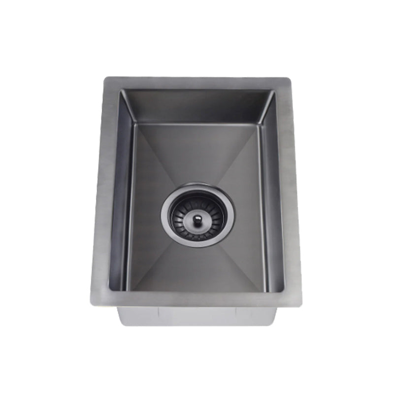 GUN METAL BAR SINK - SINGLE BOWL 382 X 272