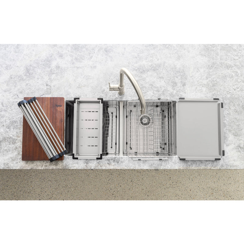 BRUSHED NICKEL LAVELLO DISH DRAINING TRAY