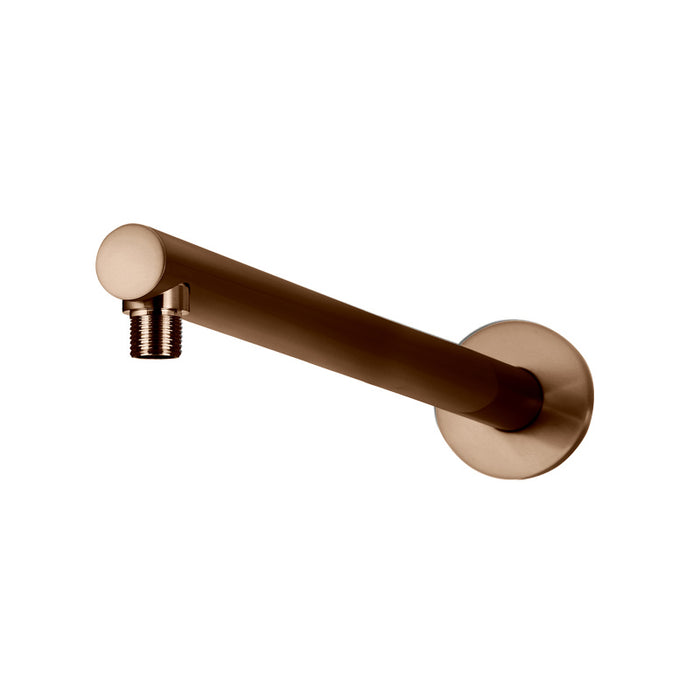 LUSTRE BRONZE ROUND WALL SHOWER ARM 400MM