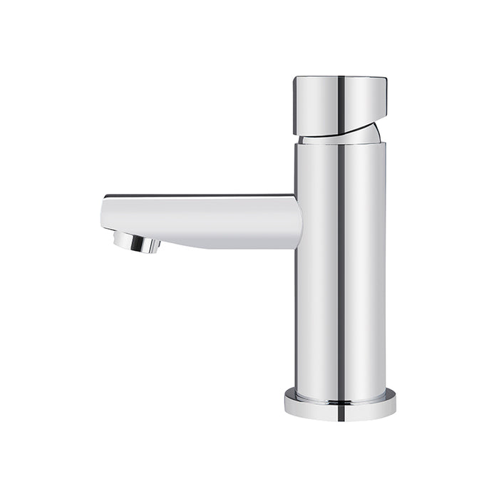 CHROME ROUND PINLESS BASIN MIXER