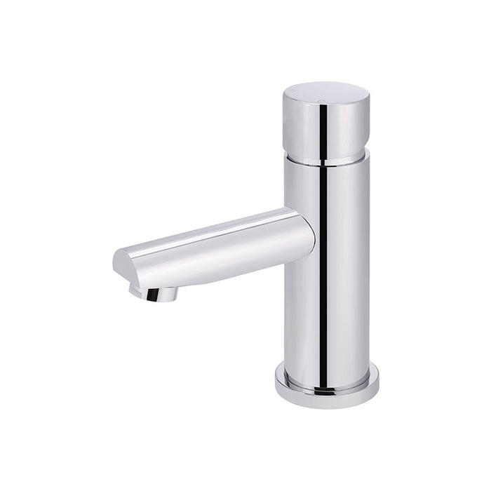 CHROME ROUND PINLESS BASIN MIXER