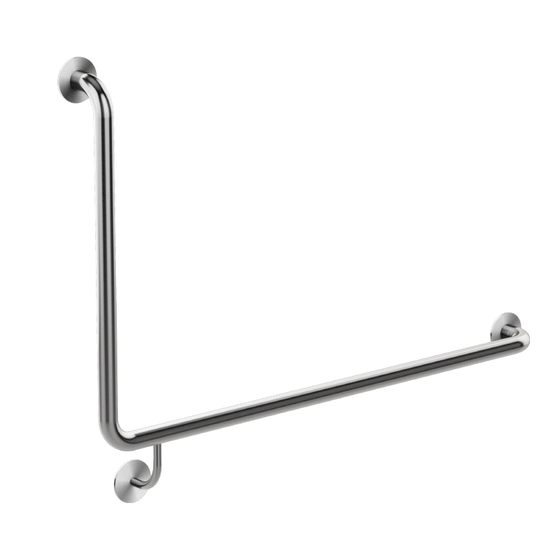 BRUSHED NICKEL CARE RANGE 90° RIGHT SIDE GRAIL RAIL 600MM