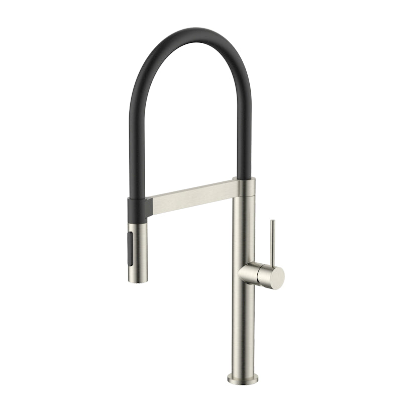 BRUSHED NICKEL PULL DOWN KITCHEN MIXER WITH MAGNETIC DOCK