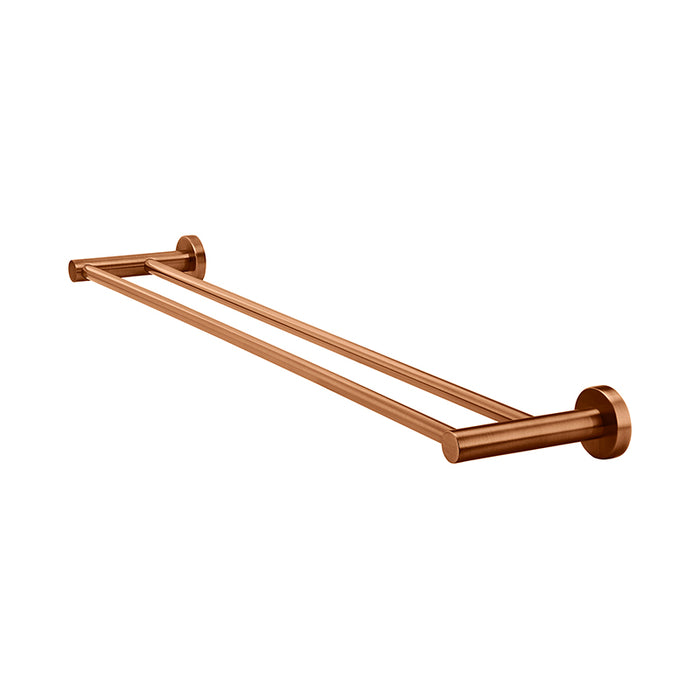 LUSTRE BRONZE ROUND DOUBLE TOWEL RAIL 600MM