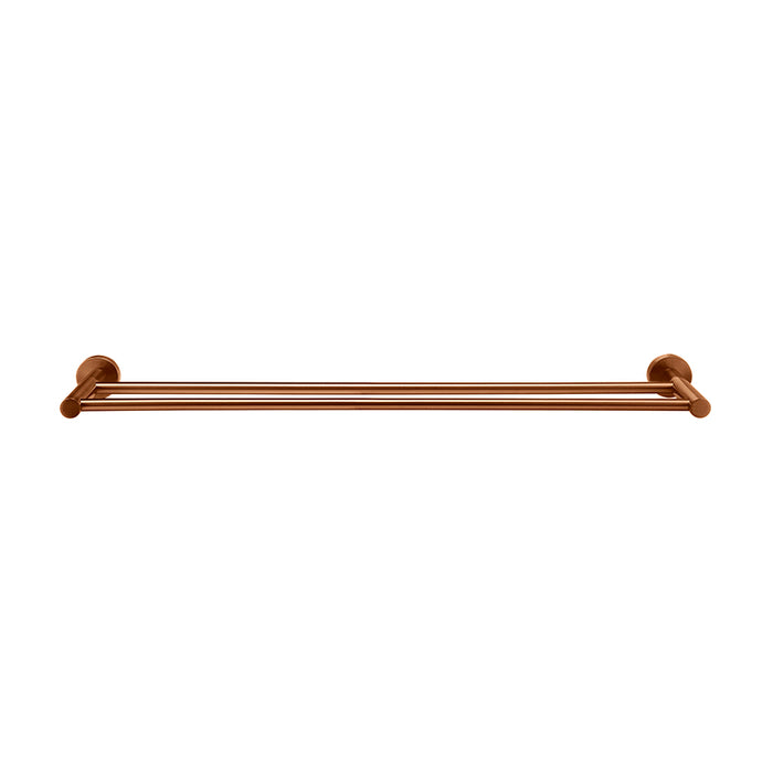 LUSTRE BRONZE ROUND DOUBLE TOWEL RAIL 600MM