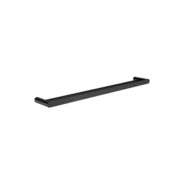 MATTE BLACK CURVAE DOUBLE TOWEL RAIL 800MM