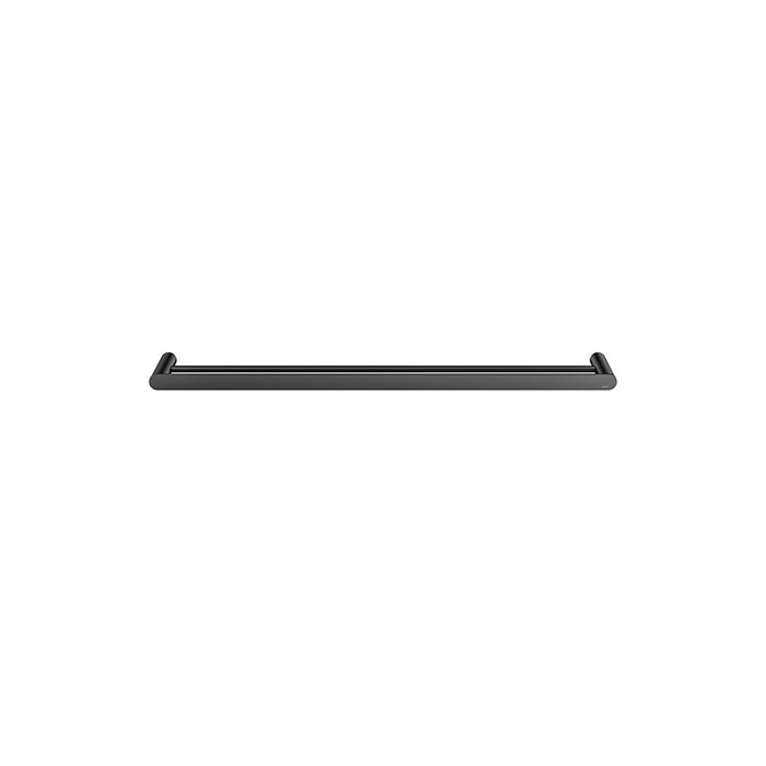 MATTE BLACK CURVAE DOUBLE TOWEL RAIL 800MM