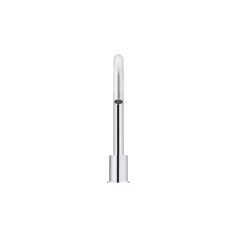 POLISHED CHROME ROUND HOB MOUNTED SWIVEL SPOUT