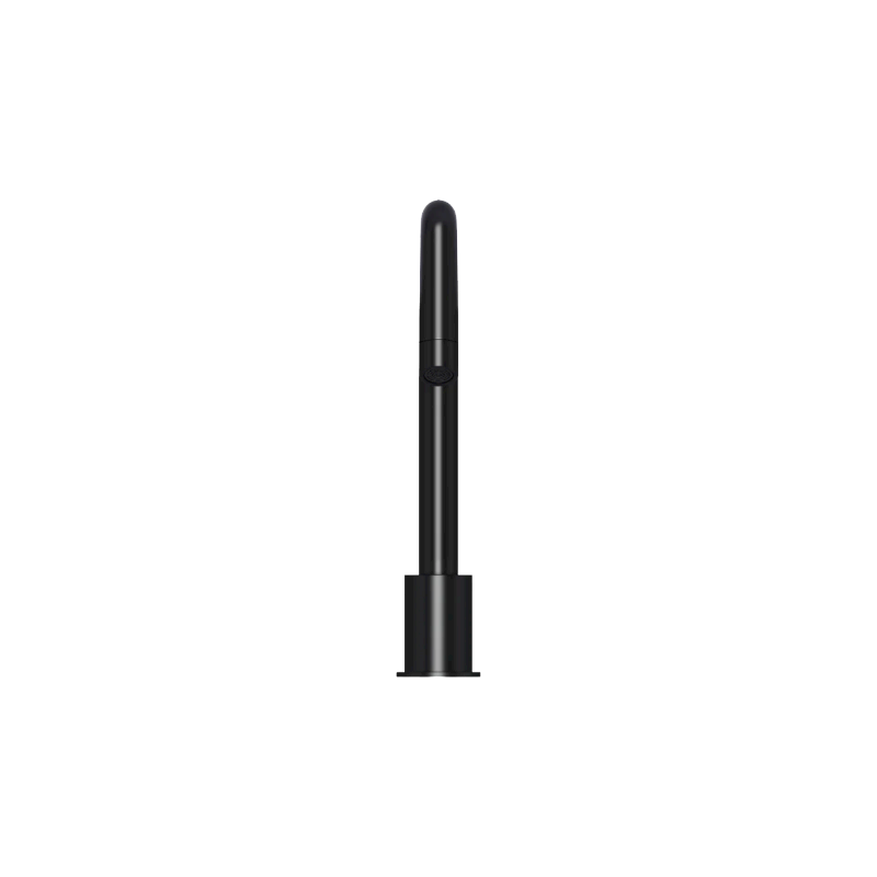 MATTE BLACK ROUND HOB MOUNTED SWIVEL SPOUT