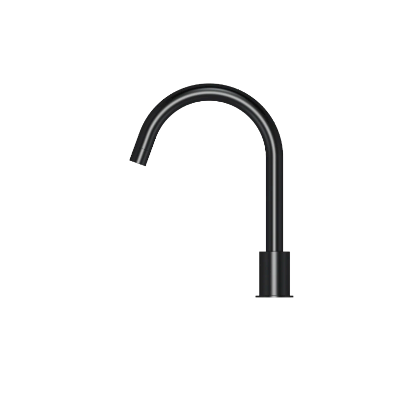 MATTE BLACK ROUND HOB MOUNTED SWIVEL SPOUT
