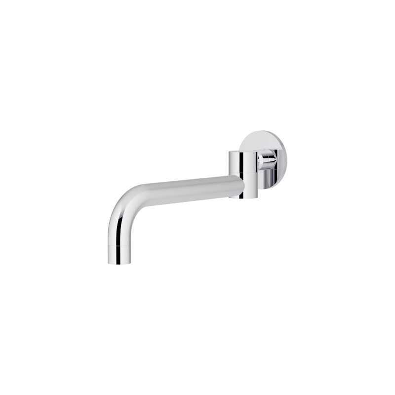 POLISHED CHROME ROUND SWIVEL WALL SPOUT