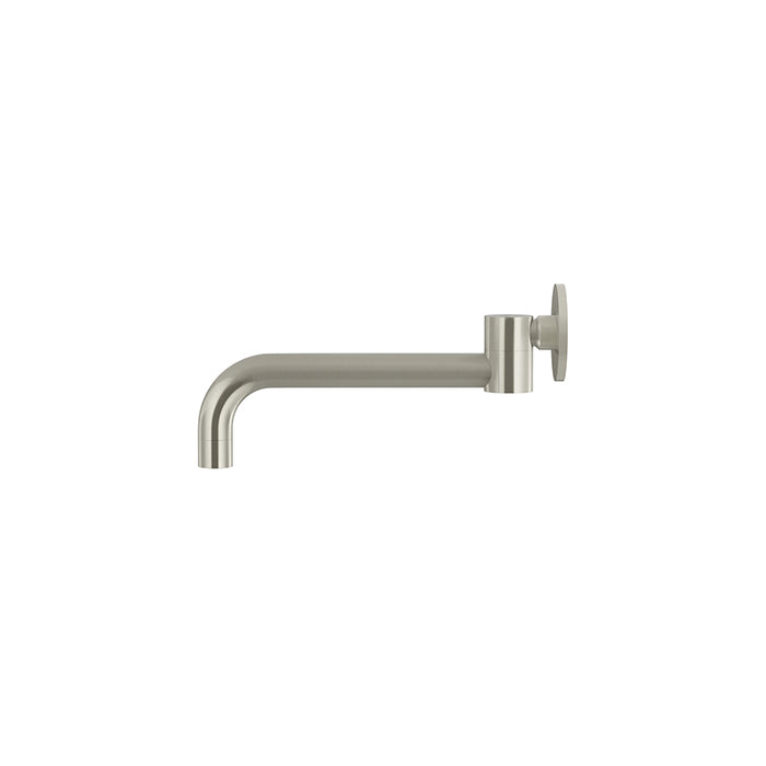 BRUSHED NICKEL ROUND SWIVEL WALL SPOUT