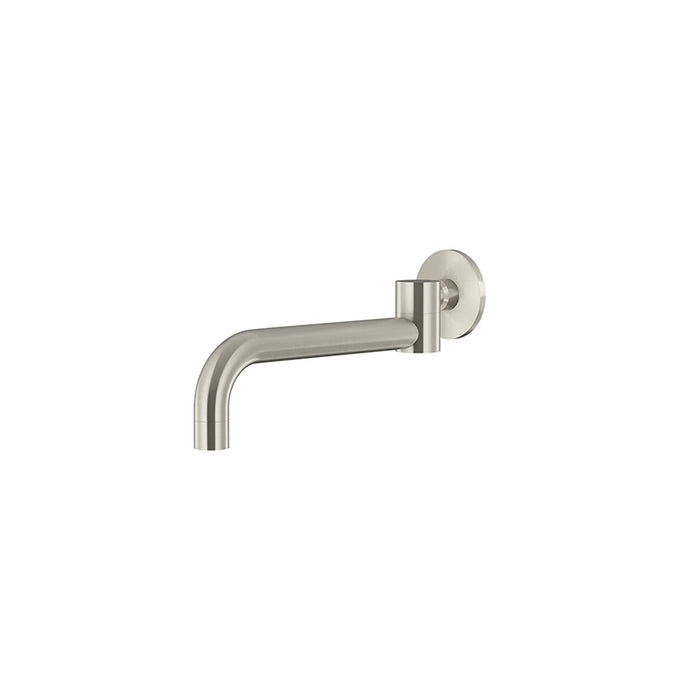 BRUSHED NICKEL ROUND SWIVEL WALL SPOUT