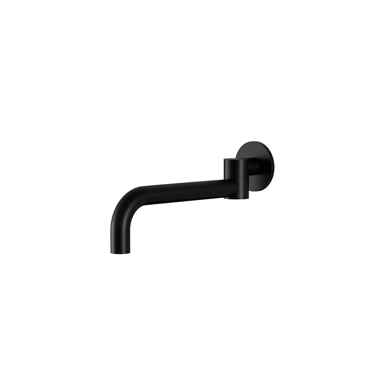 MATTE BLACK ROUND SWIVEL WALL SPOUT