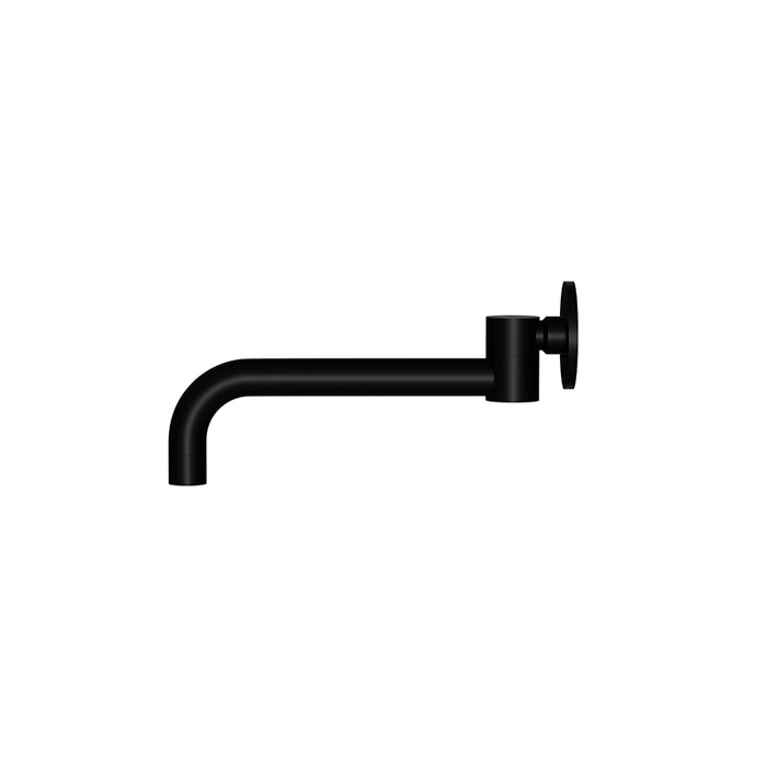 MATTE BLACK ROUND SWIVEL WALL SPOUT