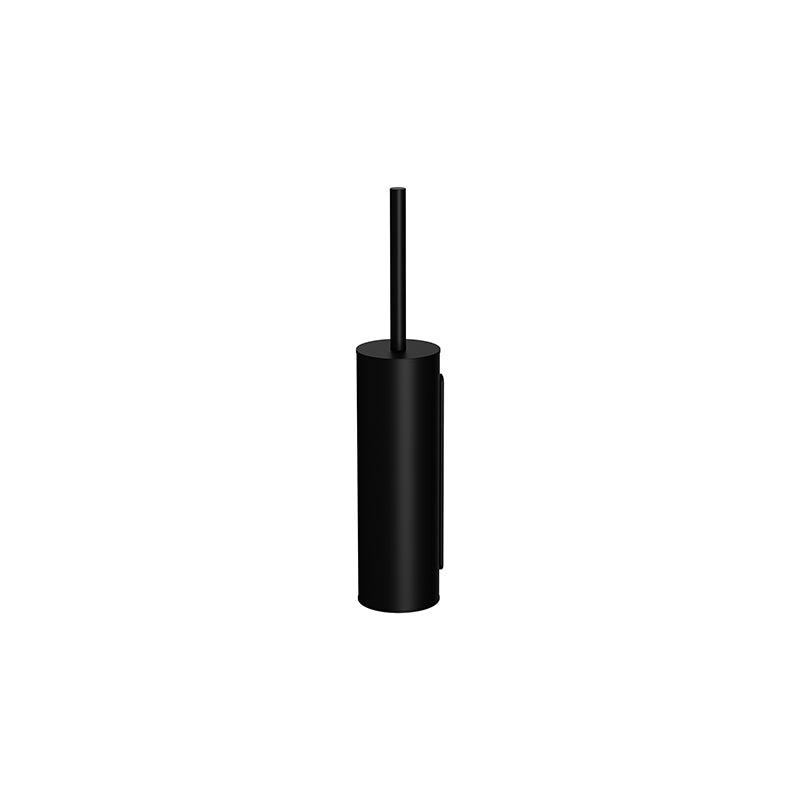 MATTE BLACK ROUND TOILET BRUSH & HOLDER