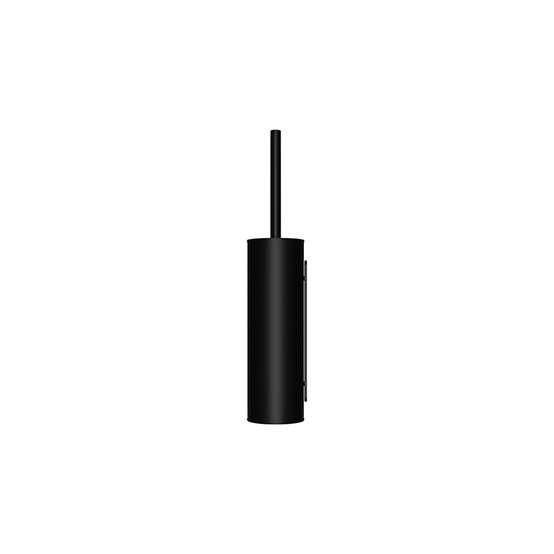 MATTE BLACK ROUND TOILET BRUSH & HOLDER