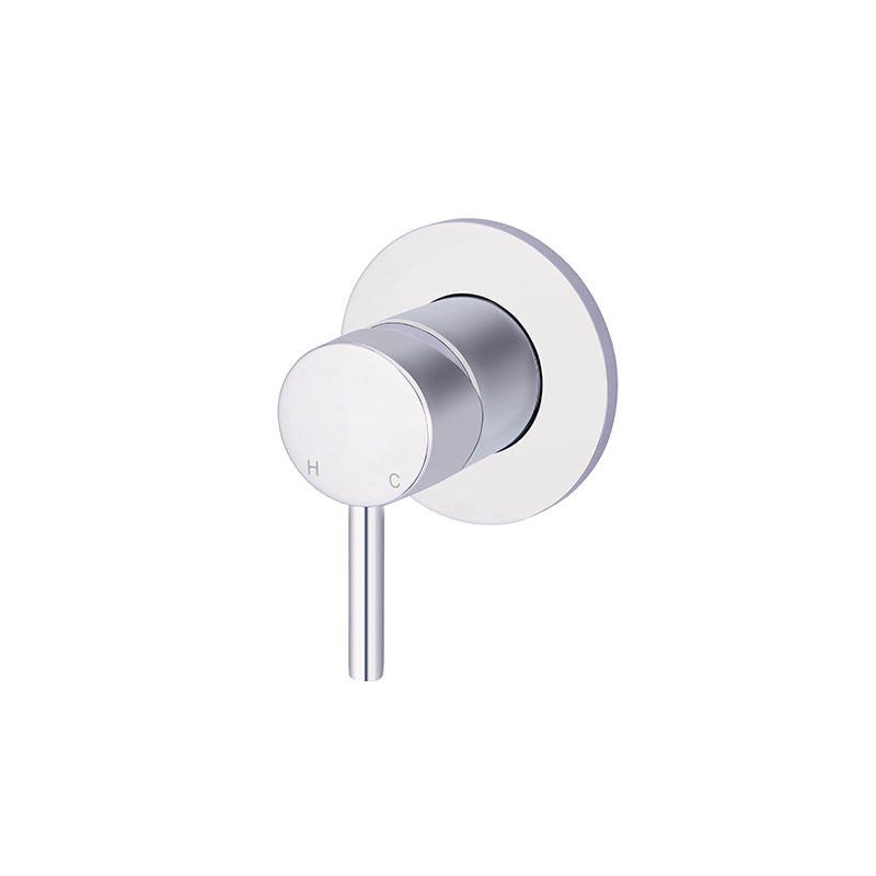 POLISHED CHROME ROUND SHORT PIN WALL MIXER