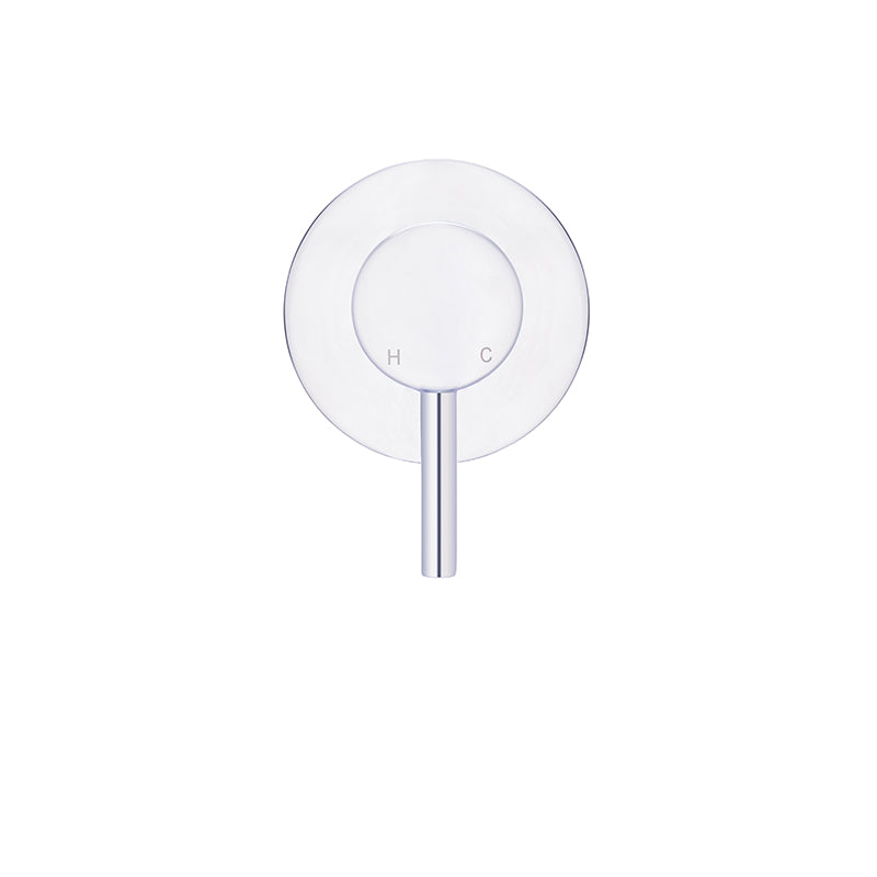 POLISHED CHROME ROUND SHORT PIN WALL MIXER