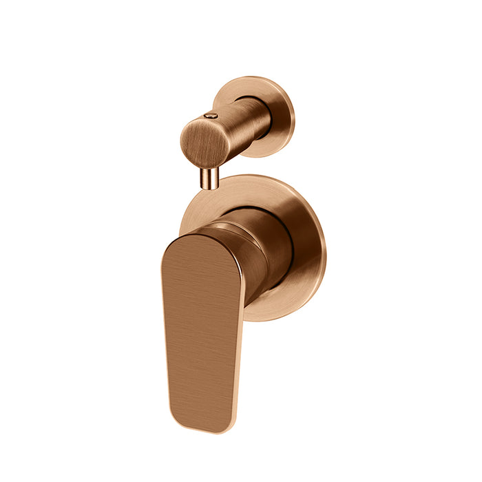 LUSTRE BRONZE ROUND DIVERTER PADDLE HANDLE MIXER