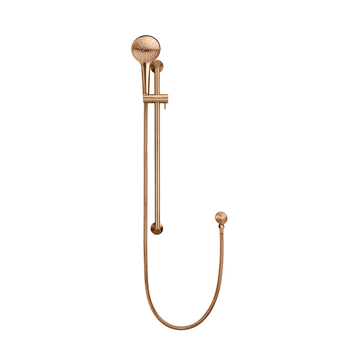 LUSTRE BRONZE ROUND THREE FUNCTION HAND SHOWER ON RAIL COLUMN