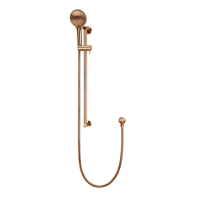 LUSTRE BRONZE ROUND THREE FUNCTION HAND SHOWER ON RAIL COLUMN