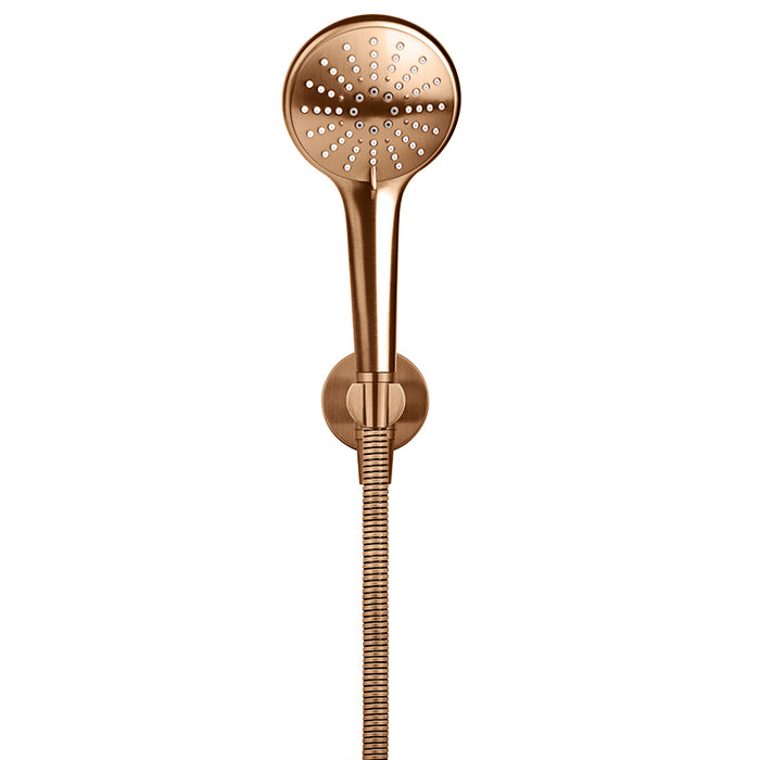 LUSTRE BRONZE ROUND THREE FUNCTION HAND SHOWER ON FIXED BRACKET